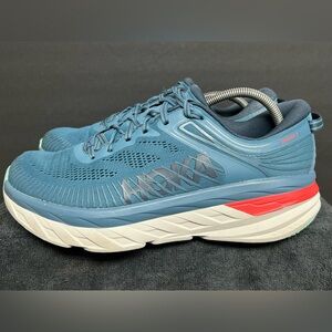 Hoka One One Bondi 7 Men's Size 11 Running Shoes Blue Real Teal Outer Space